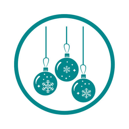 Christmas balls icon. New Year decoration. All to celebrate the New Year and Christmas.のイラスト素材