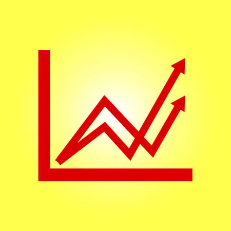 Business graph icon.のイラスト素材