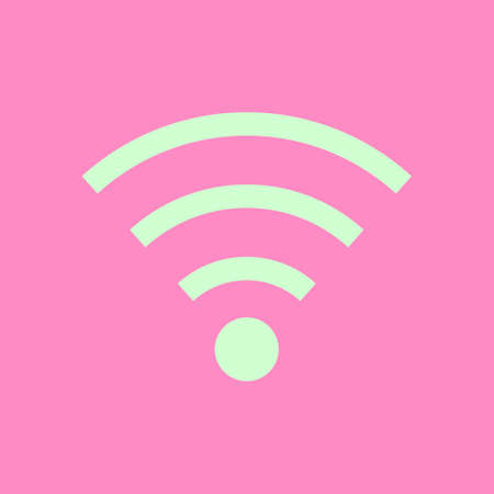 Wifi Symbol. Vector wireless network icon. Flat design style.のイラスト素材