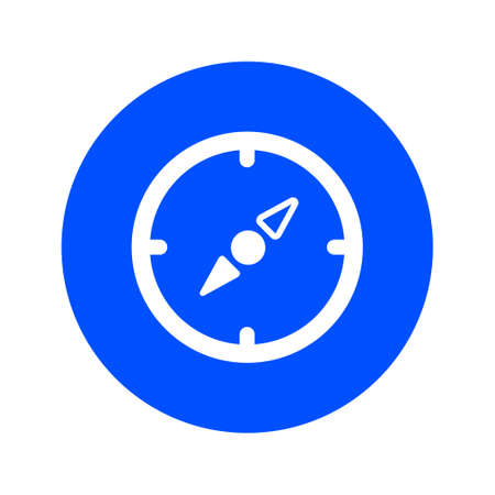 Vector compass icon. Orientation in the locality. Flat design style.のイラスト素材