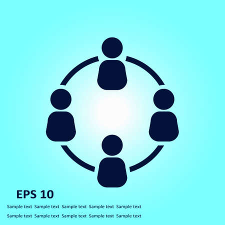 Communication concept. Social network single icon. Global technology. The network of social connections in the business.のイラスト素材