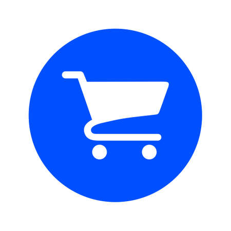 Flat icon of shopping chart. Add a product to the cart.のイラスト素材