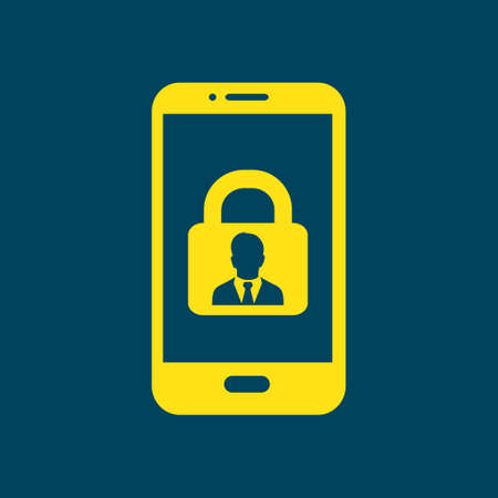 Internet security concept  icon. Identification and protection symbol.のイラスト素材