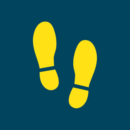 Black Imprint soles shoes icon. Flat design style.