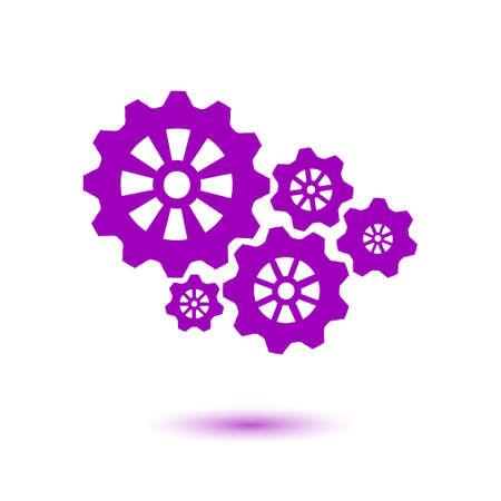 Icon of gears. Gear icon.
The development and management of business processes.のイラスト素材