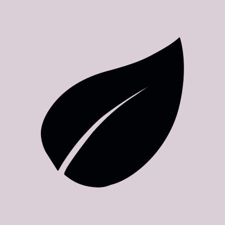 Leaf icon. Fresh natural product. Organic product symbol. Flat design style.のイラスト素材