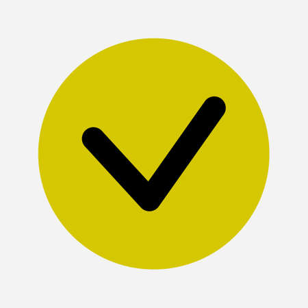 Yes icon, vector illustration. Flat design style.
