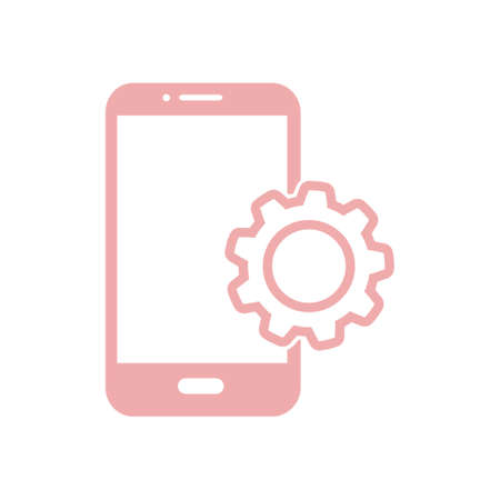 Smart phone services icon. Support for mobile users.のイラスト素材