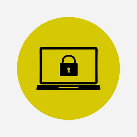 Internet security concept  icon. Identification and protection symbol.のイラスト素材