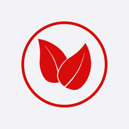 Leaf icon. Fresh natural product symbol. Organic product sign. Flat design style.のイラスト素材