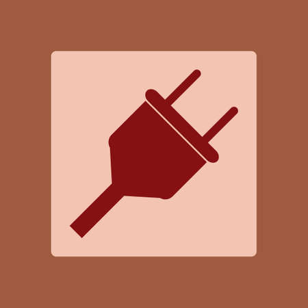 Vector electrical plug symbol. Web flat icon.のイラスト素材