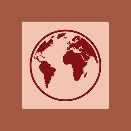 Globe icon. Traveling on the planet Earth. Trip around the world.のイラスト素材