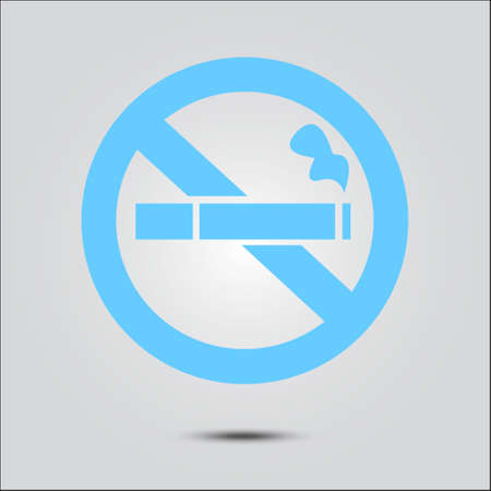 No smoke icon. Stop smoking symbol. Vector illustration. Filter-tipped cigarette. Icon for public places.のイラスト素材