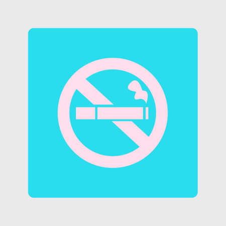 No smoke icon. Stop smoking symbol. Vector illustration. Filter-tipped cigarette. Icon for public places.のイラスト素材