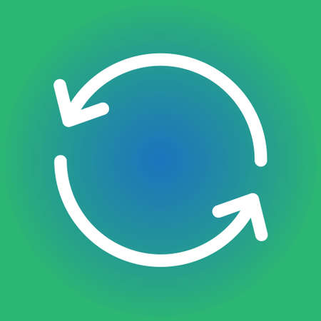 Ciircular arrow sign vector icon. Flat design style.のイラスト素材