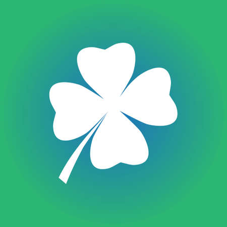 Leaf clover sign icon Flat design style.のイラスト素材