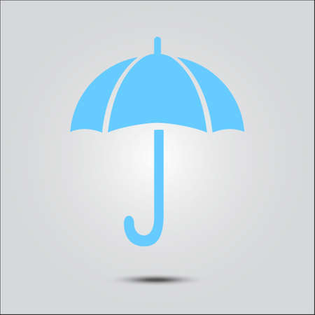 Umbrella sign icon. Rain protection symbol. Flat design style.のイラスト素材