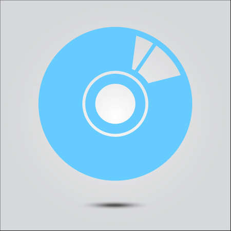 CD or DVD icon. Compact disk simbol. Flat design style.のイラスト素材