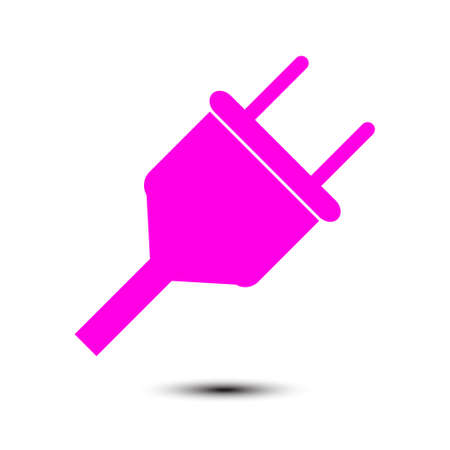 Vector electrical plug symbol. Web flat icon.のイラスト素材