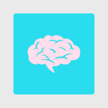 Brain icon. Human intelligent smart mind. Neurology symbol.のイラスト素材
