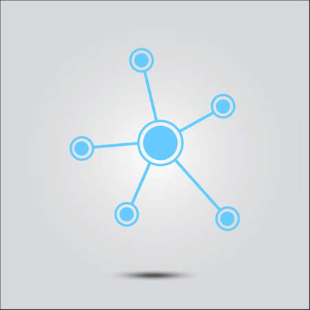 Social network single icon. Global technology. The network of social connections in the business.のイラスト素材