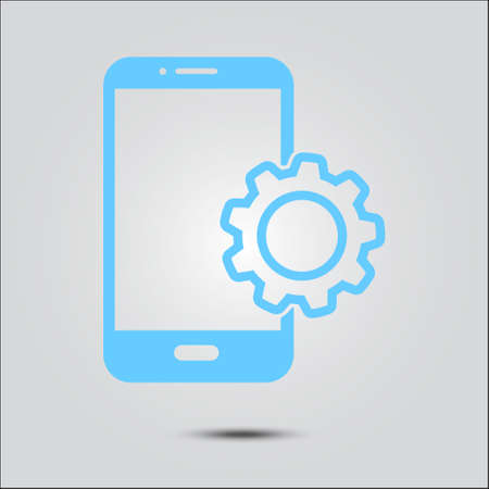 Smart phone services icon. Support for mobile users.のイラスト素材