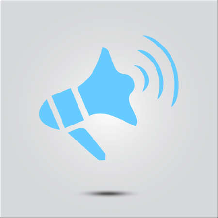 Megaphone soon icon. Loudspeaker symbol. News and Urgent ads.のイラスト素材