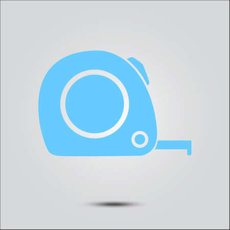 Tape measure icon. Roulette construction  symbol. Dimensions and measurements. Create a cutting card.のイラスト素材