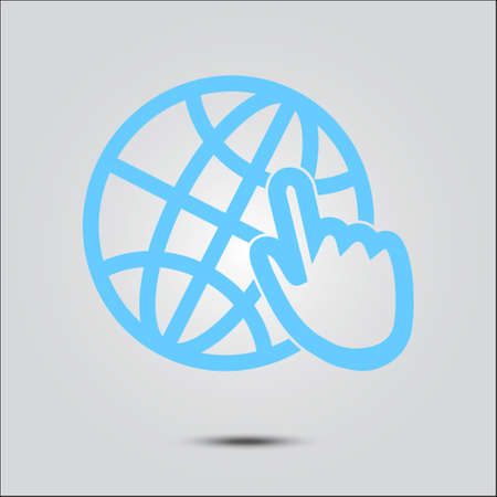 Globe icon. Flat design style Earth vector icons.のイラスト素材