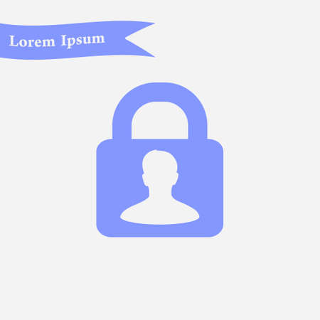 User login or authenticate icon. Flat design style.のイラスト素材
