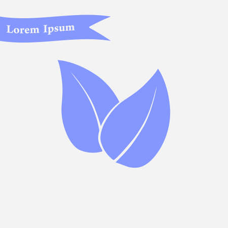 Leaf icon. Fresh natural product symbol. Organic product sign. Flat design style.のイラスト素材