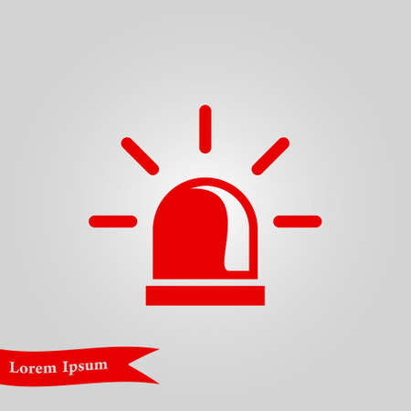 Police single icon. Alarm Power button. Police call button.のイラスト素材