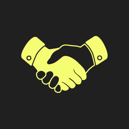 Handshake sign icon. Successful business symbol. Flat design style.のイラスト素材