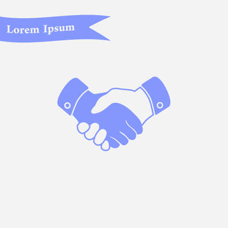 Handshake sign icon. Successful business symbol. Flat design style.のイラスト素材