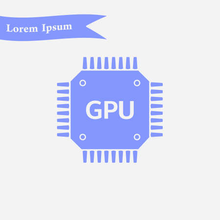Circuit board icon. Technology scheme square symbol flat design style.のイラスト素材