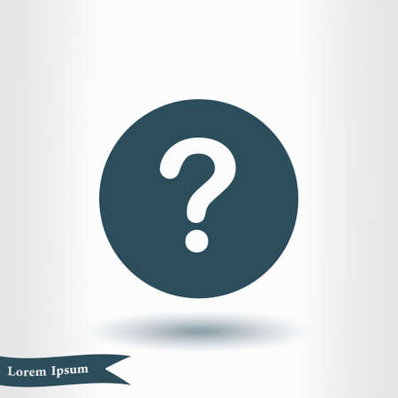 Question mark sign icon. Help symbol. FAQ sign. Flat design style. のイラスト素材