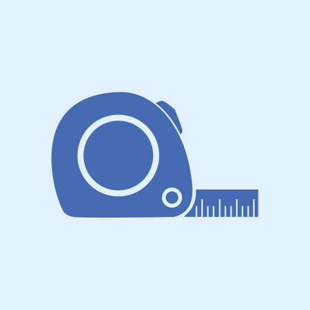 Tape measure icon. Roulette construction  symbol. Dimensions and measurements. Create a cutting card.のイラスト素材