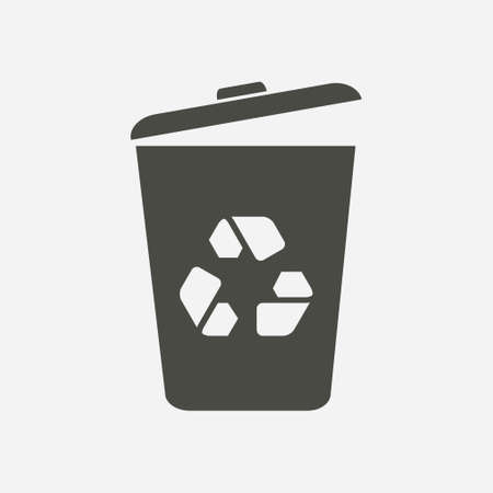 Trash can icon. Delete, Move to Trash, clear the disk space. Vector illustration のイラスト素材
