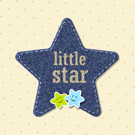 Retro template frame with cute stars for greeting cardのイラスト素材