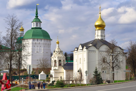 Sergiev Posad, Russia, 01/05/2022. The monastery of the Trotse-Sergius Lavra. Pyatnitskaya Church,...