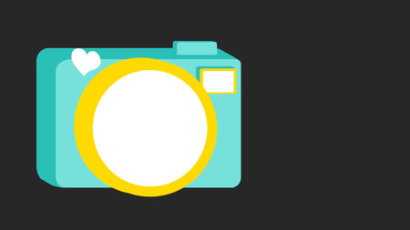 Retro camera icon in flat style. Camera vector illustration on black background. Camera business...