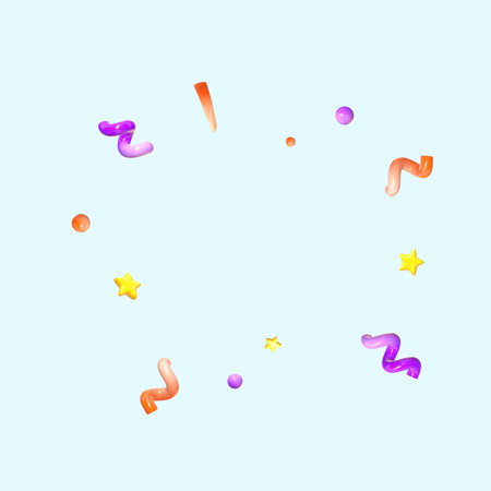 3d cute party confetti popの写真素材