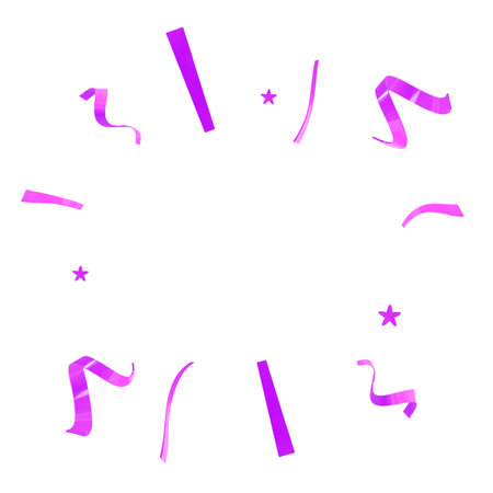 purple confetti isolated overlay element effectの写真素材