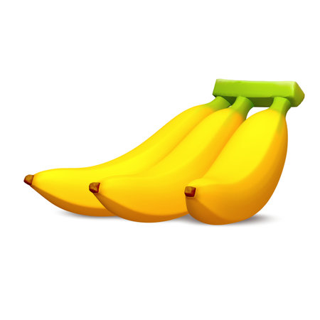 3d render cute banana fruitsの写真素材