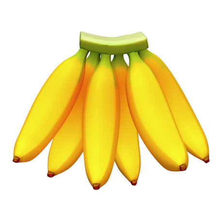 3d render cute banana fruitsの写真素材