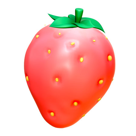 Strawberry isolated on white background. Realistic vector illustration.の写真素材