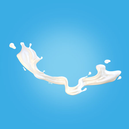 Yogurt milk splash isolated 3d renderの写真素材