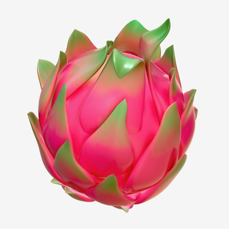 Cute 3D rendering dragon fruitの写真素材