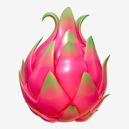 Cute 3D rendering dragon fruitの写真素材