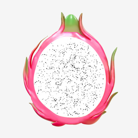 Cute 3D rendering dragon fruitの写真素材